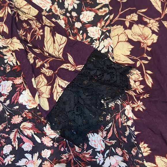 (5 for $75) NWT FREE PEOPLE odette printed tunic in espresso combo - Picture 13 of 16